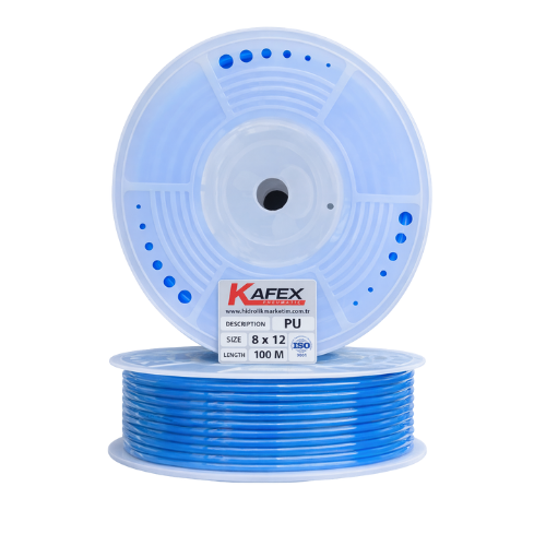 Kafex 6,5X10 PU Poliüretan Pnömatik Hava Hortumu (-20°C / +70°C)